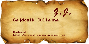 Gajdosik Julianna névjegykártya